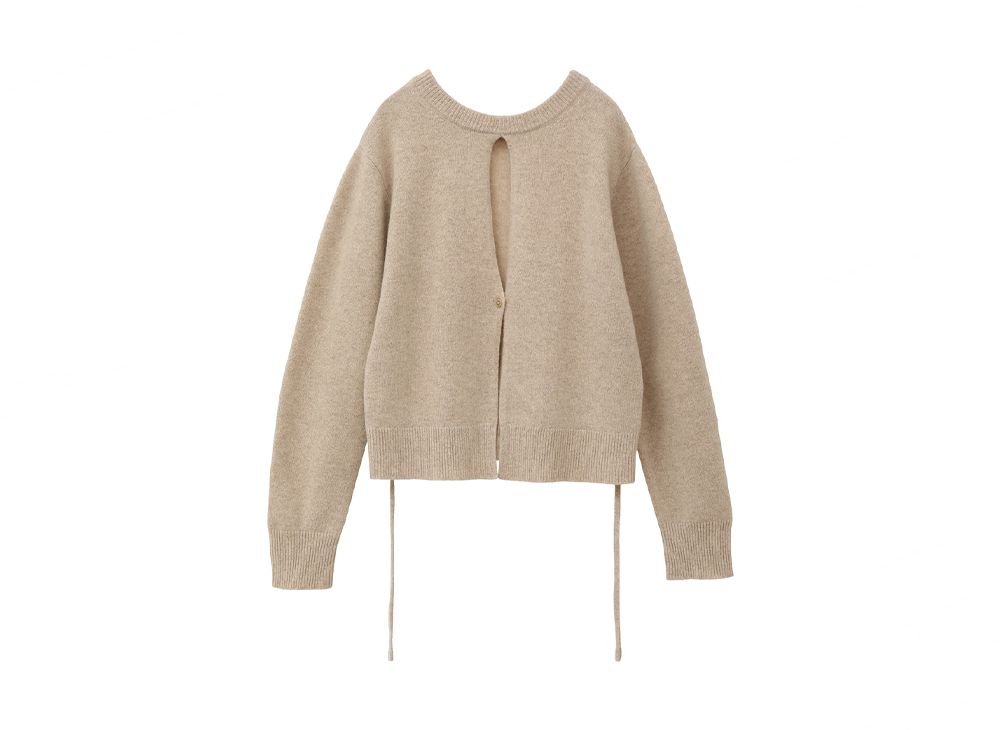 SuzuHirose W FACE CENTER SLIT KNIT TOPS