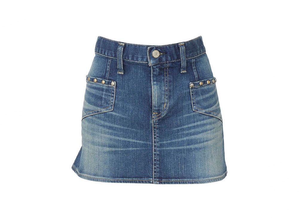 HYSTERIC GLAMOUR Back Lace-Up Micro Mini Denim Skirt  