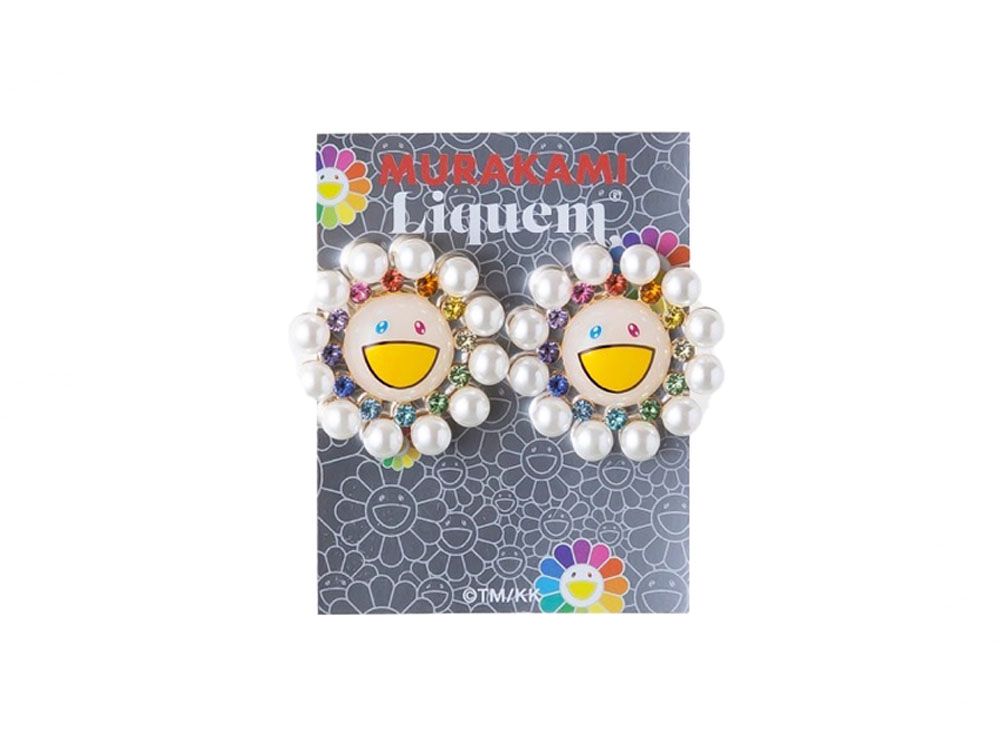 liquem 村上隆 リキュエム フラワー ピアス(レインボー) T0Ab5 