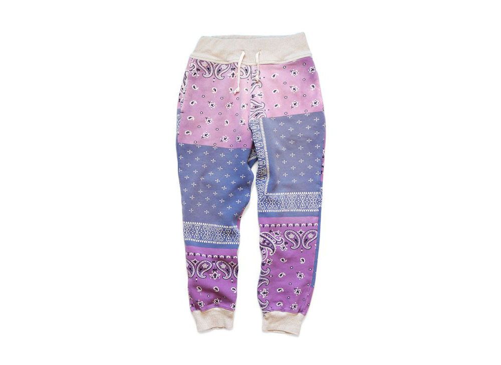 KAPITAL Fleece Bandanna Sweat Rib Pants 