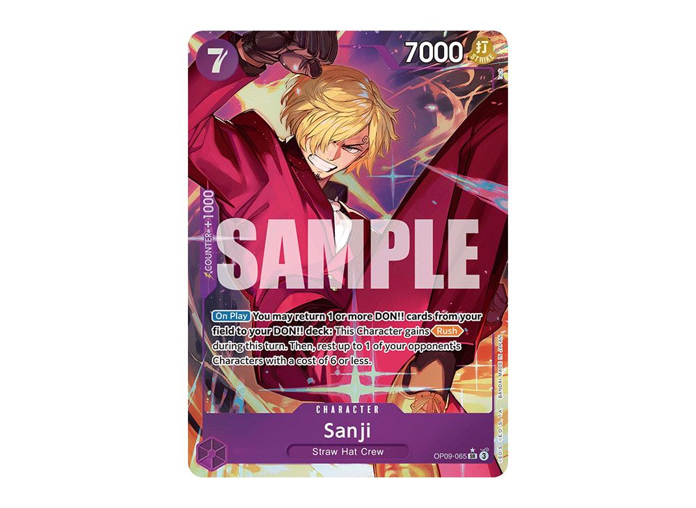 Sanji SR OP09-065 Promo – One Piece CCG – Confezione Promozionale Ex Vol. 2 (Giapponese)