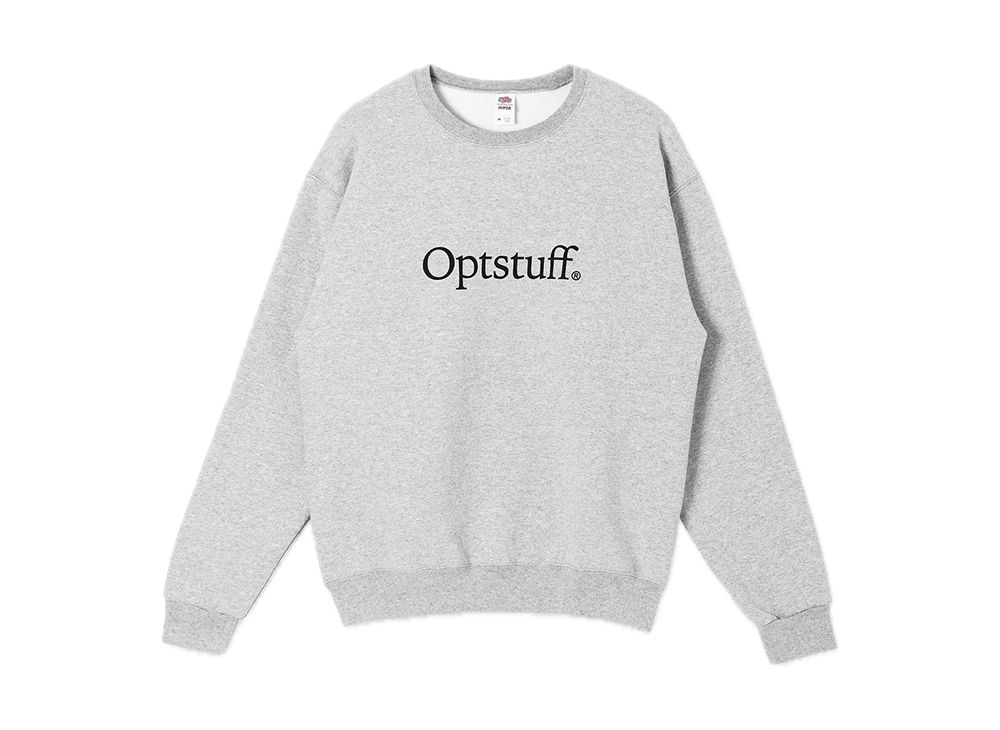OPTSTUFF】CREWNECK SWEAT SHIRT（GRAY）