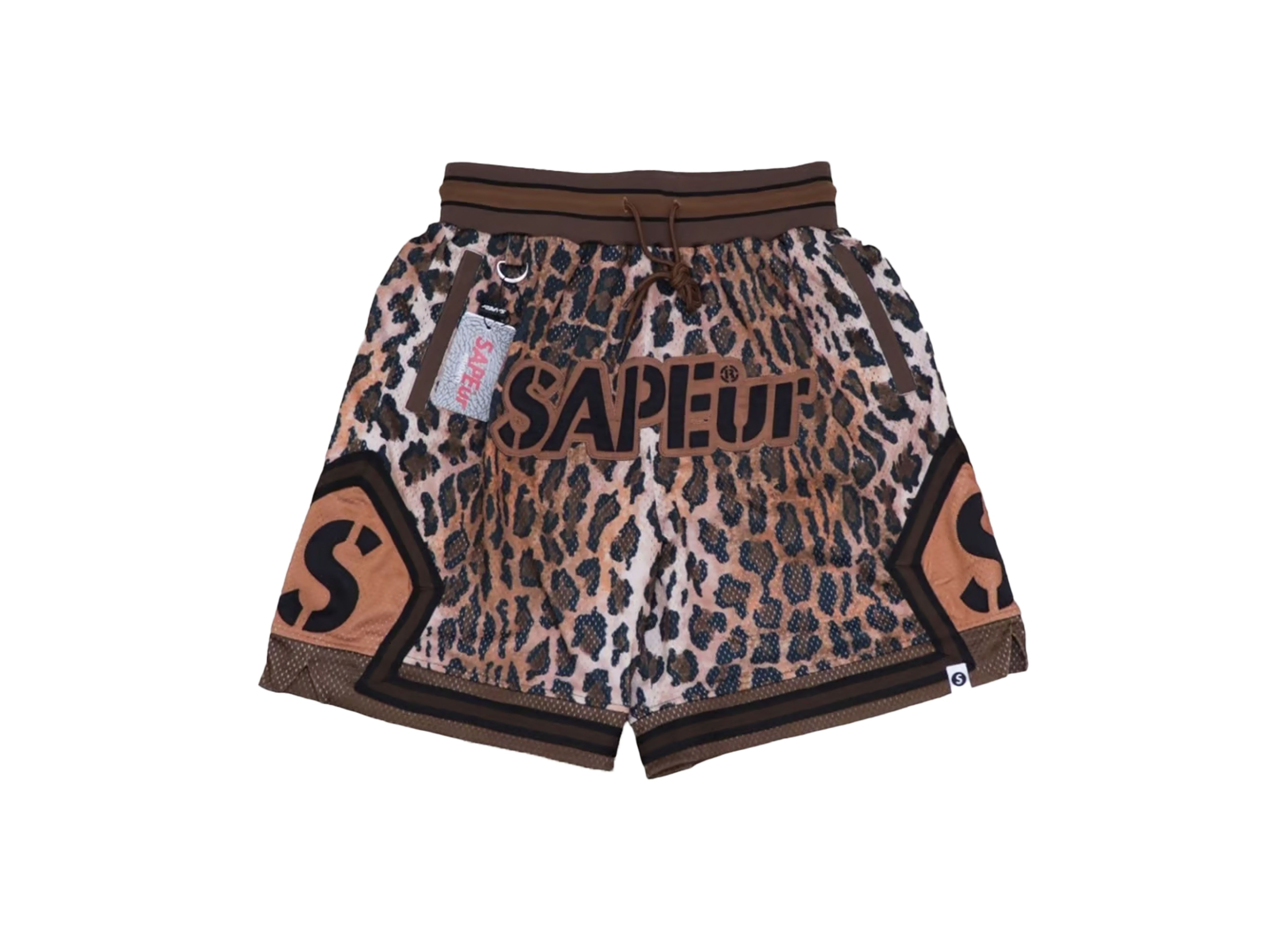 SAPEur Basket Shorts Leopard Brown\