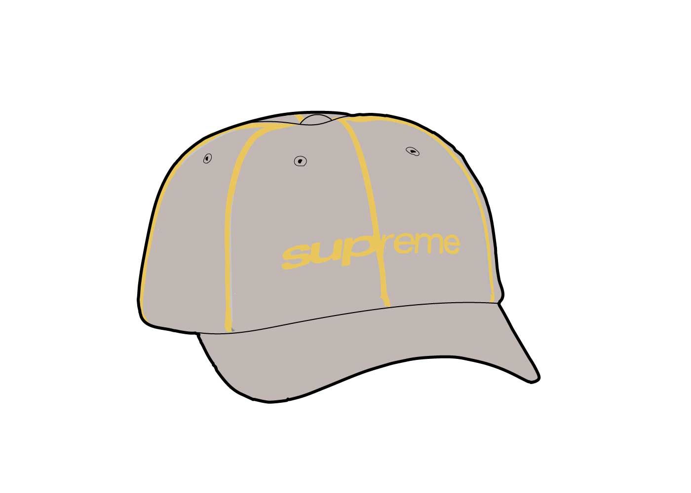 Supreme Piping 6-Panel 