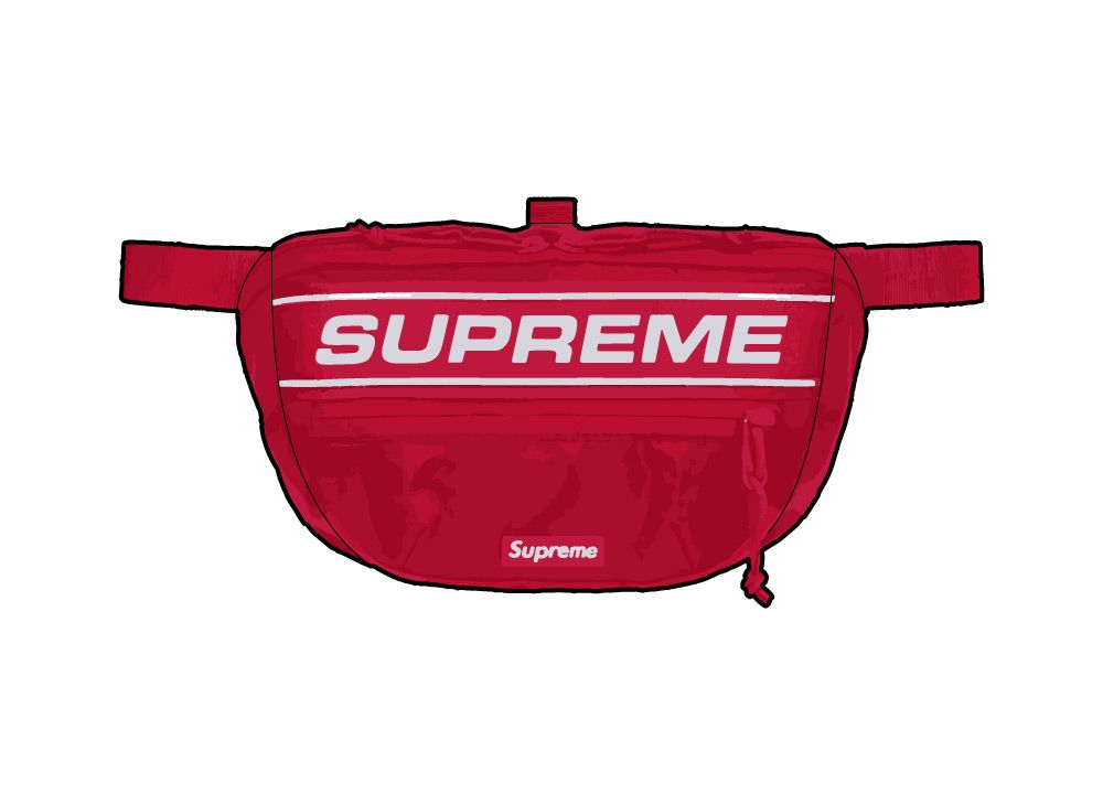 国内正規　Supreme Waist Bag 18ss　Red　ウエスト バッグ