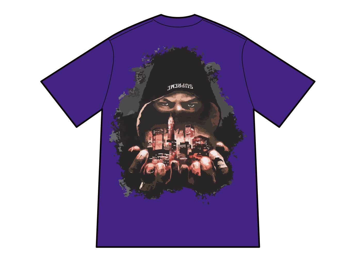 本日発送 Supreme Fighter Tee purple M