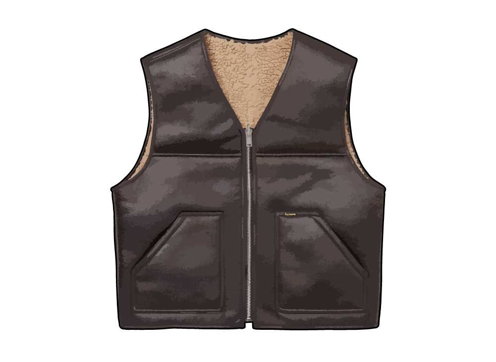 supreme Reversible Faux Shearling Vest