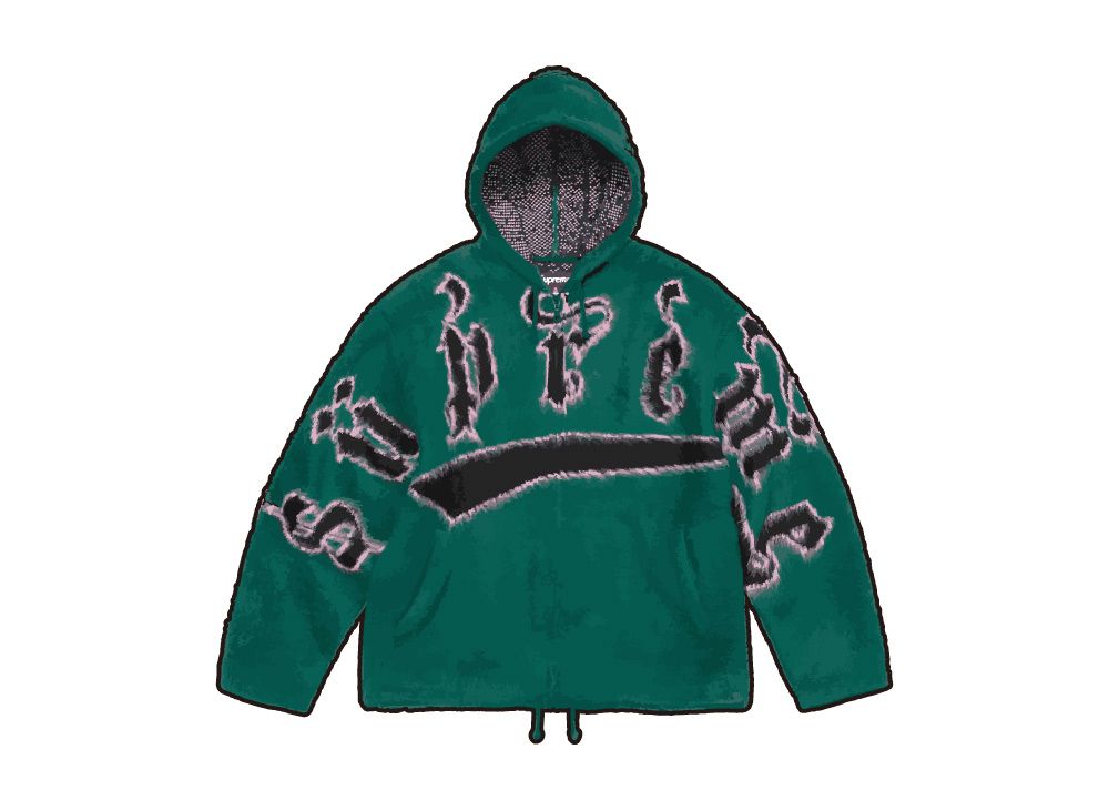 Supreme Accent Brushed Zip Up Hooded Sweater 