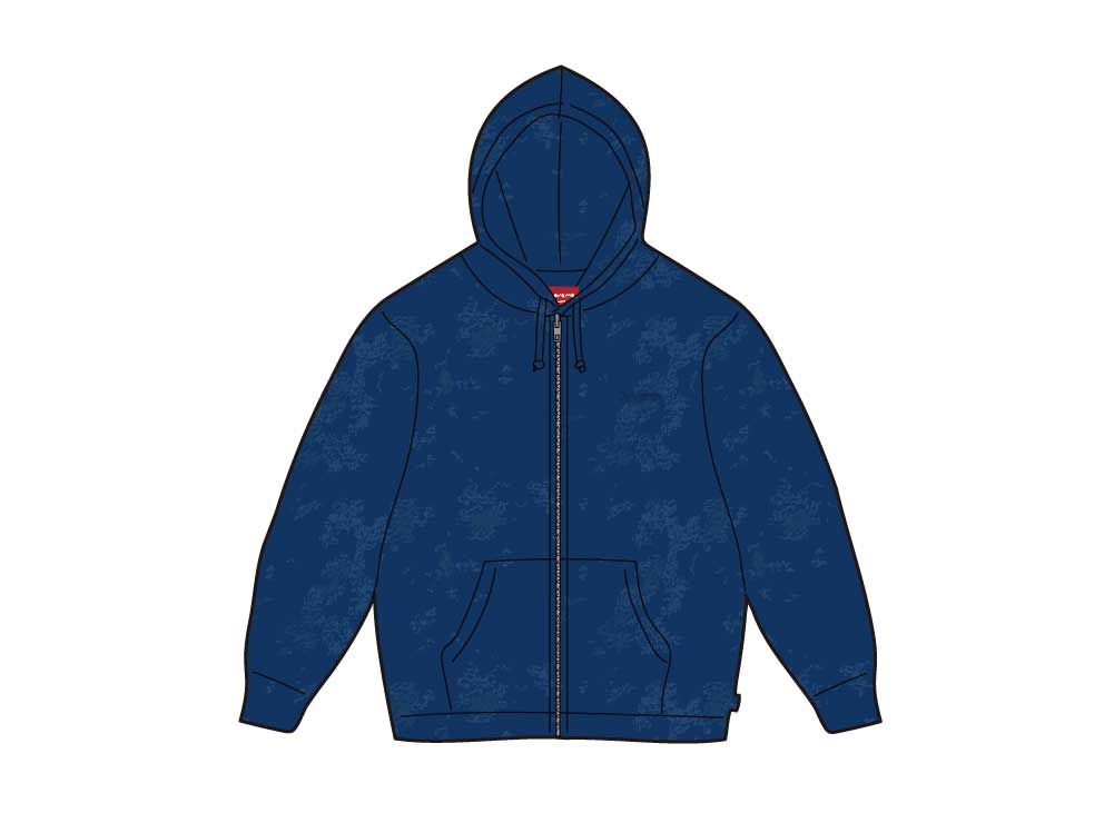 Supreme Pilled Zip Up Hooded Sweatshirt 
