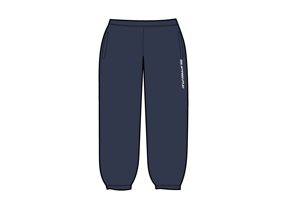 Supreme Warm Up Pant Navy L FW24
