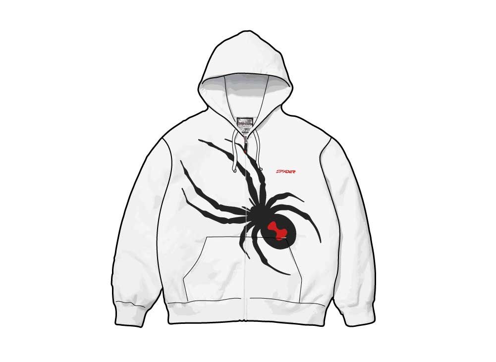 Supreme x Spyder Zip Up Hooded Sweatshirt 