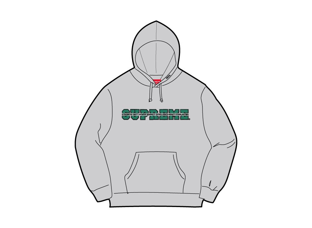 Supreme Collegiate Acronym Hooded Sweatshirt 