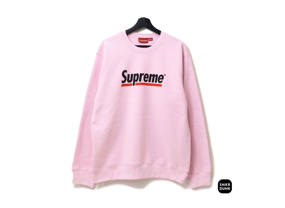 pink supreme crewneck