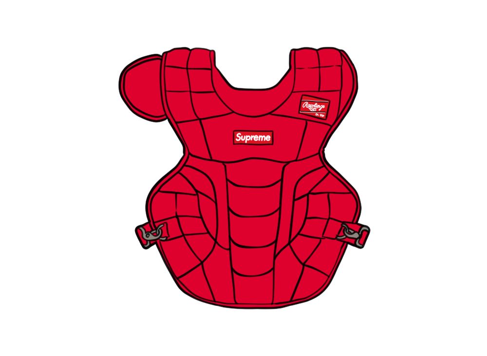 SUPREME Rawlings キャッチャーマスク レッド SUPREME RAWLINGS CATCHERS MASK RED NEW SS18 *IN HAND* | eBay