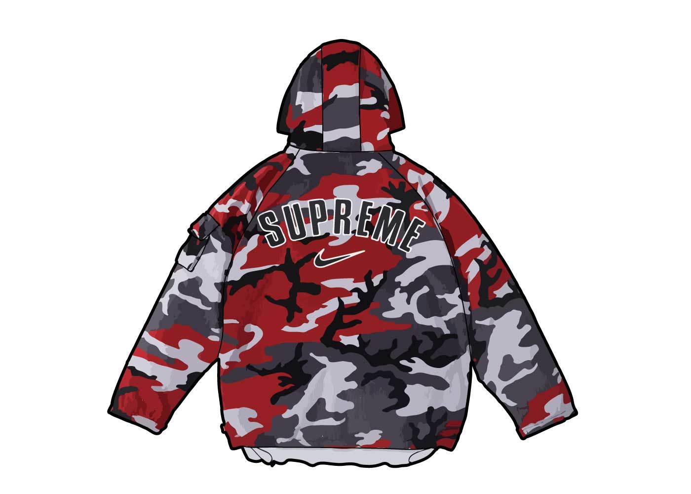nike supreme hooded jacket