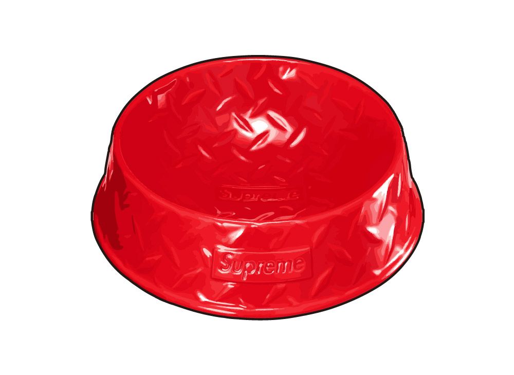 Supreme Diamond Plate Dog Bowl "Red"の新品/中古フリマ(通販)｜スニダン