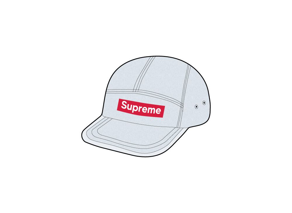 Supreme Coated Denim Camp 鎮める Cap 