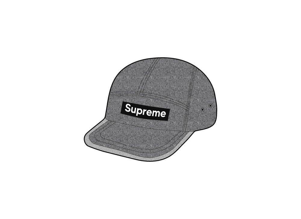 Supreme Coated Denim Camp Cap 