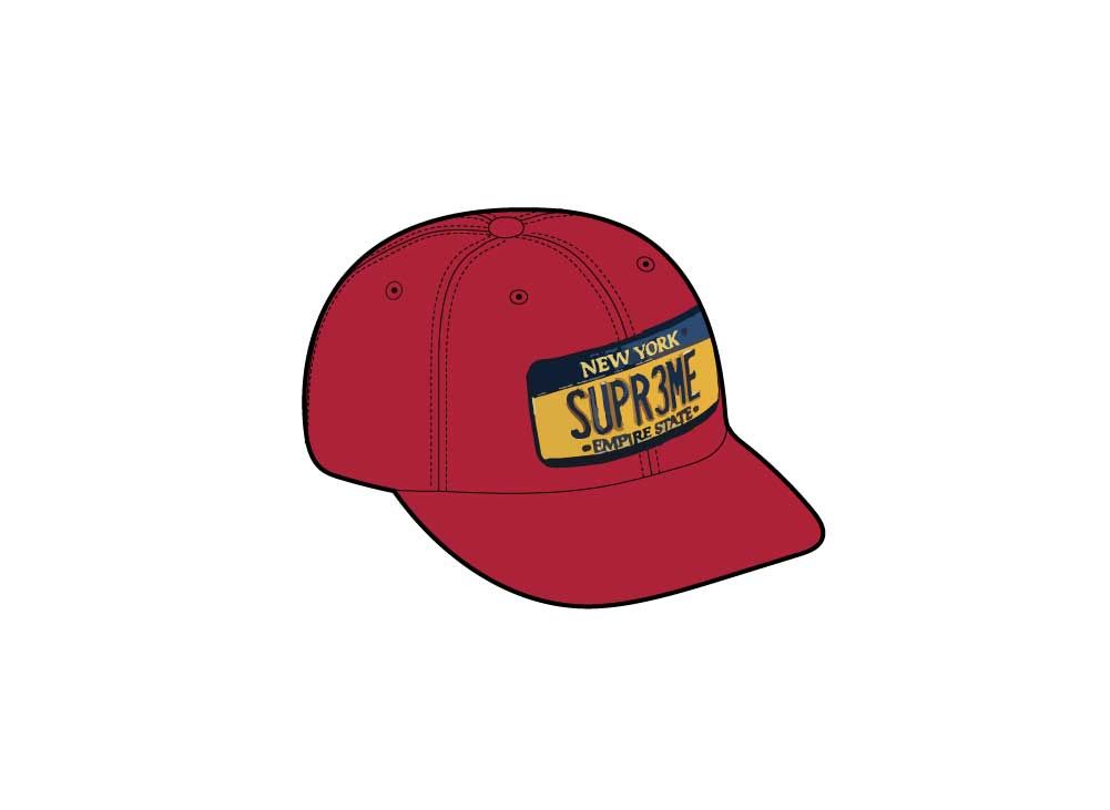 Supreme License Plate 6-Panel 