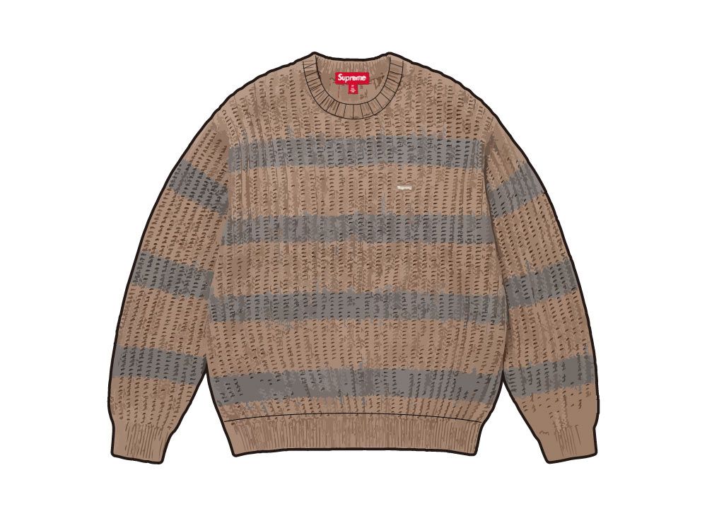 Supreme Loose Gauge Stripe Small Box Sweater 