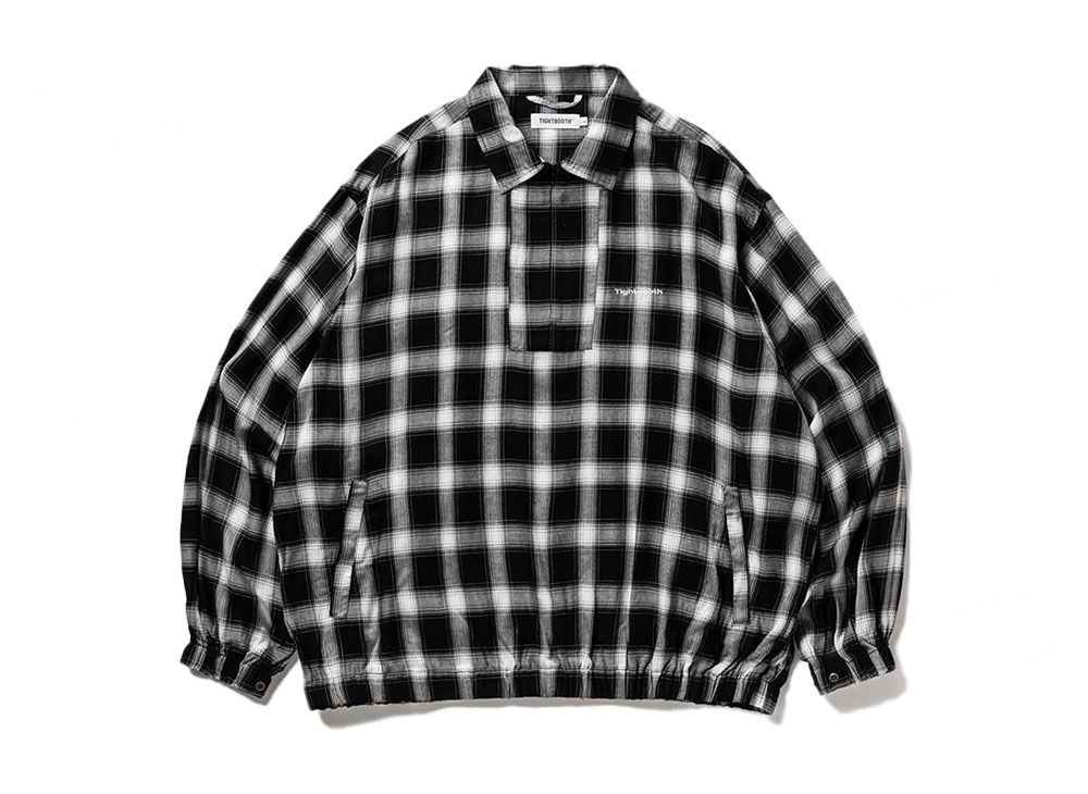 TIGHTBOOTH PLAID HALF ZIP L/S SHIRT