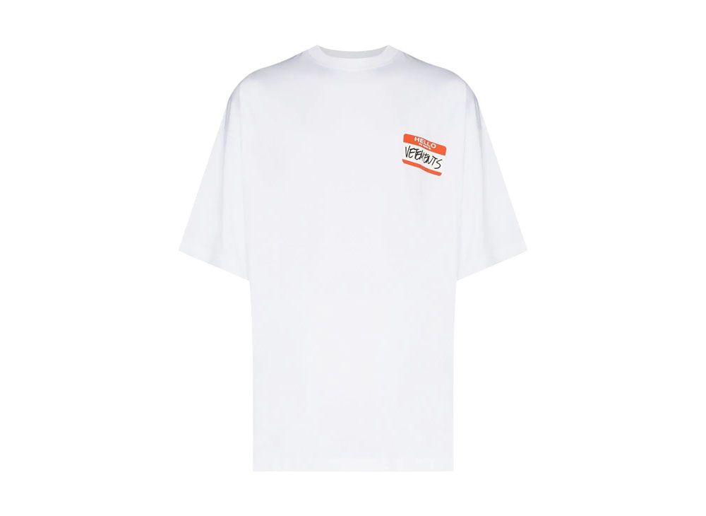 VETEMENTS NAME TAG T shirt White SNKRDUNK vetements-name-tag-t-shirt-white-snkrdunk