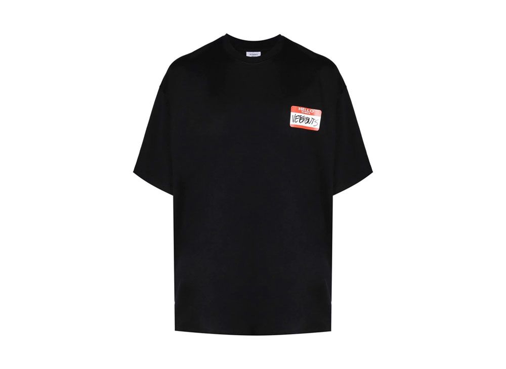 VETEMENTS NAME TAG T shirt Black SNKRDUNK vetements-name-tag-t-shirt-black-snkrdunk