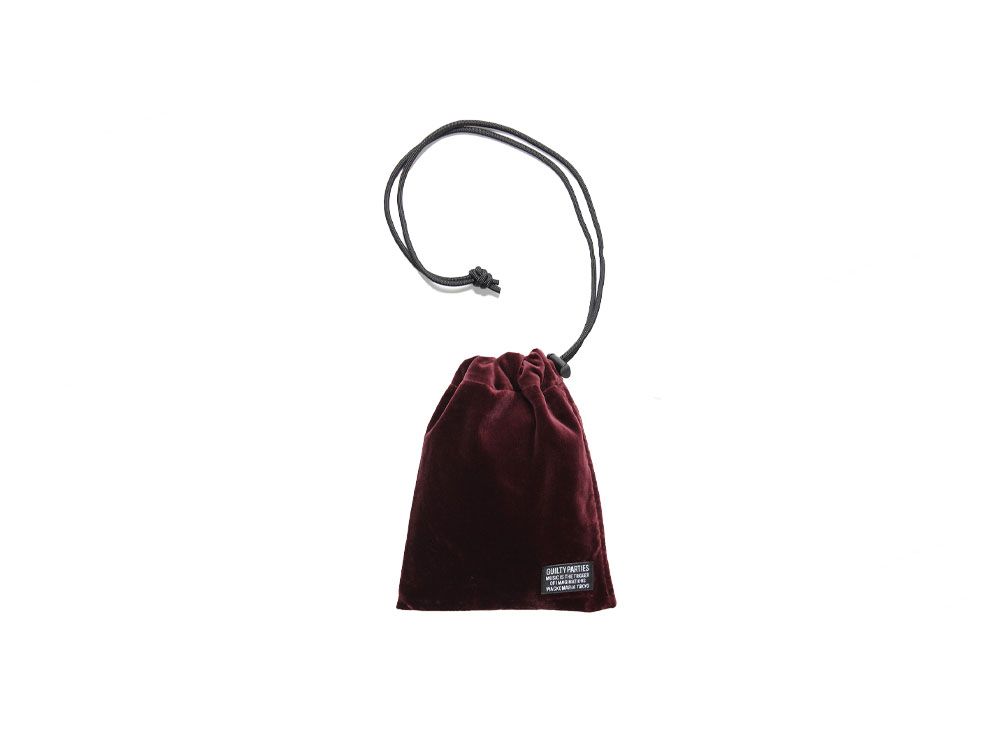 WACKO MARIA Velvet Drawstring Bag 