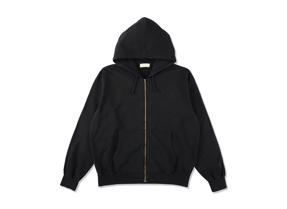 WIND AND SEA Glitch Limited Edition Black Over Dye Zip-up Hooded 