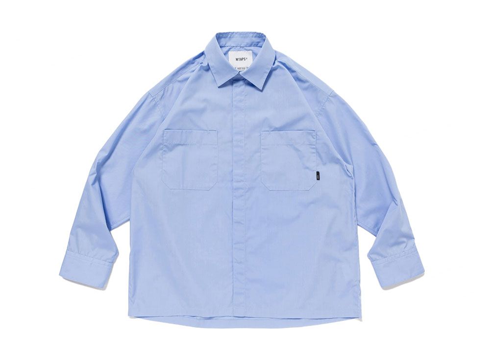 WTAPS REPO LS CTPL BROADCLOTH BLUE M
