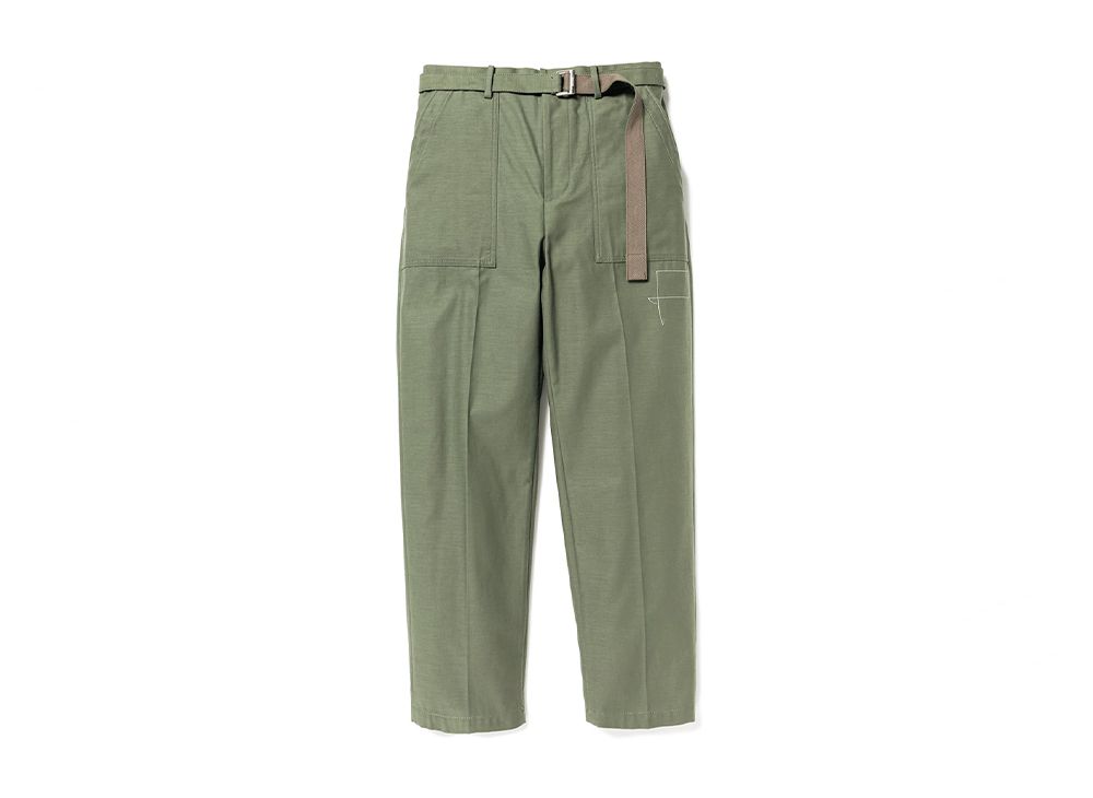 WTAPS x sacai Cotton Back Satin Pants 02 / Trousers / Cotton Back 