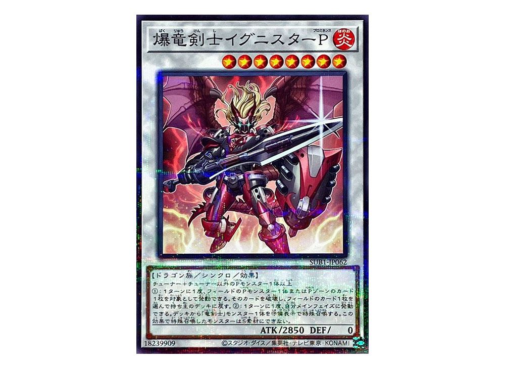 Ignister Prominence, The Blasting Dracoslayer – RA04-EN253 – Platinum Secret Rare – 1st Edition – Carta Yu-Gi-Oh!