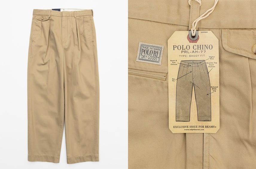 BEAMS PLUS別注のPOLO CHINO AH-77が4/24より再販!映画『アニー・ホール』のスタイルを再現したバギーなシルエット