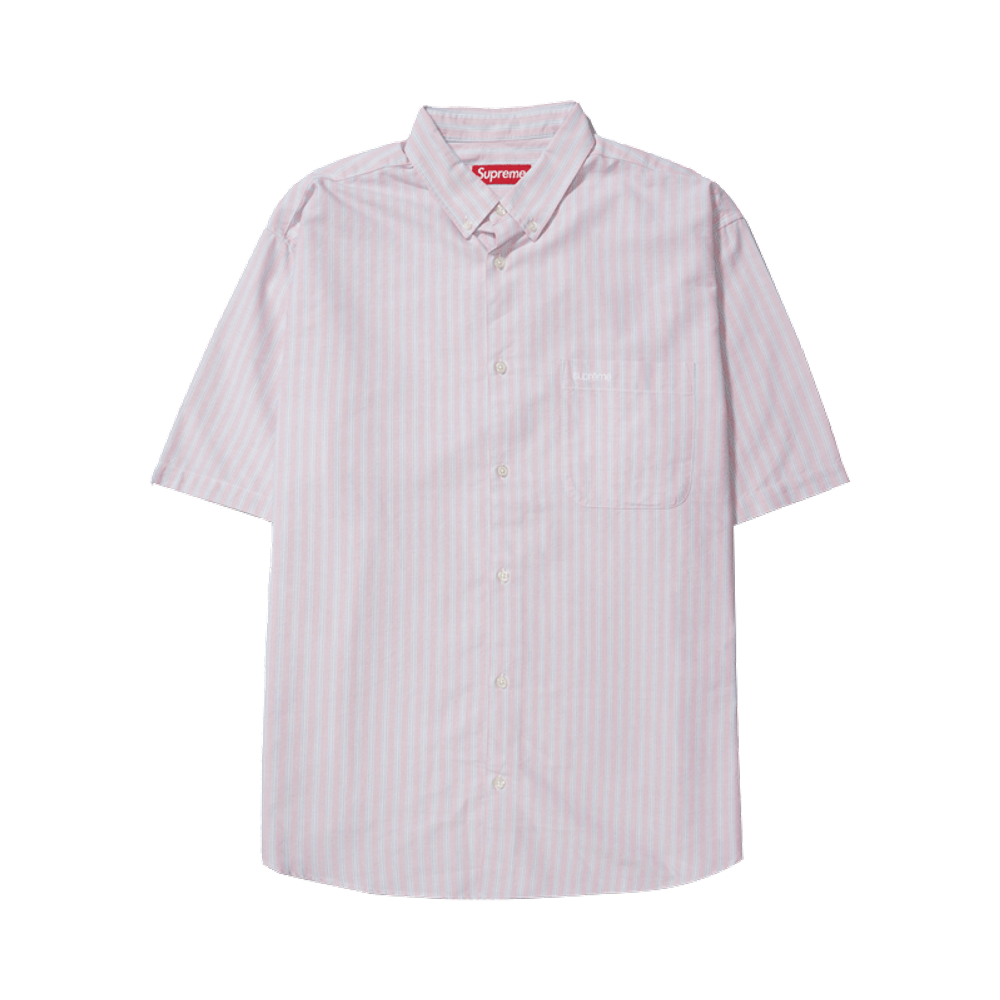 Supreme Loose Fit Oxford S/S Shirt "Pink Stripe" (25SS)