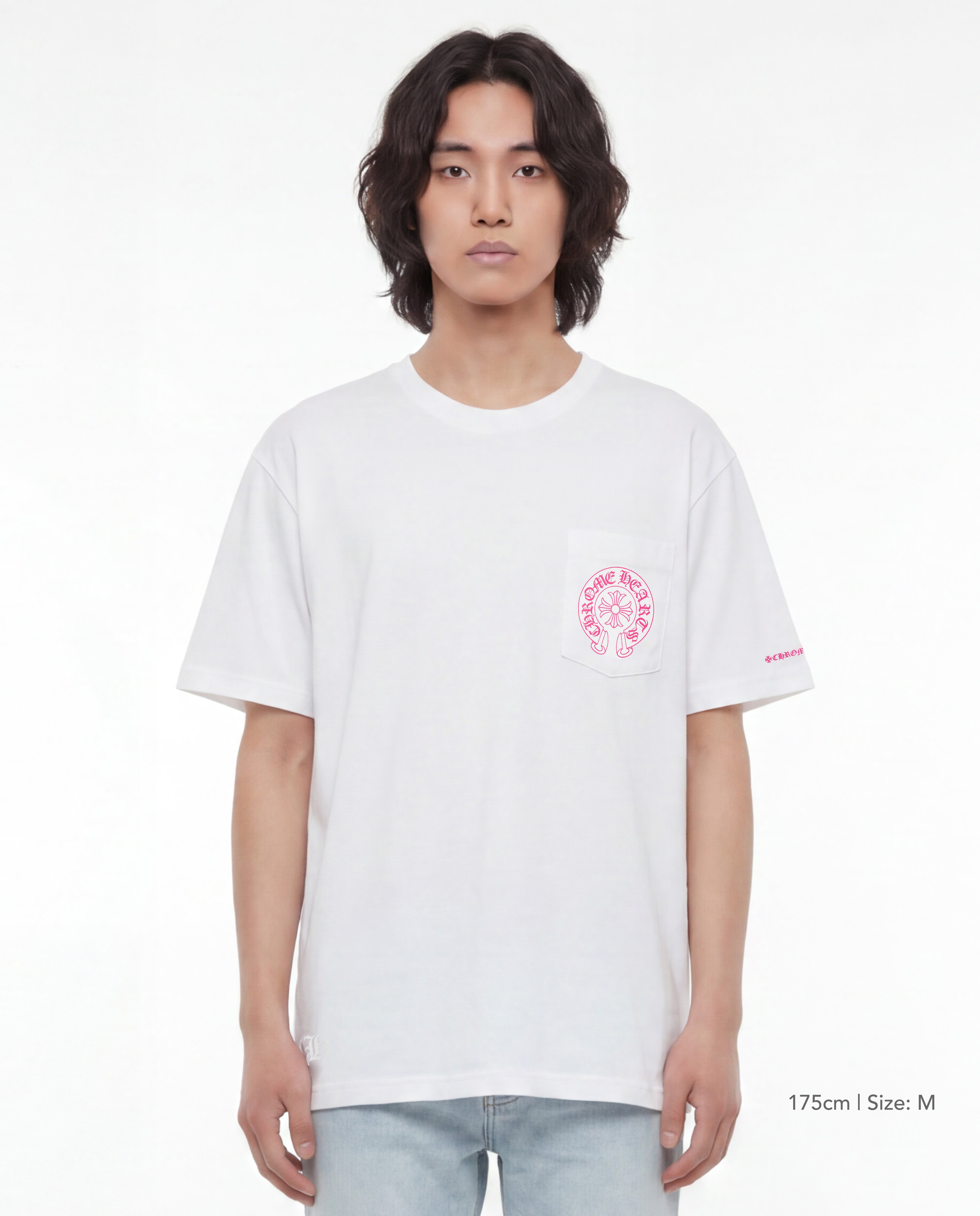 クロムハーツ ピンクロゴ ホースシュー S/S ポケット Tシャツ クロムハーツ ピンクロゴ ホースシュー S/S ポケット Tシャツ