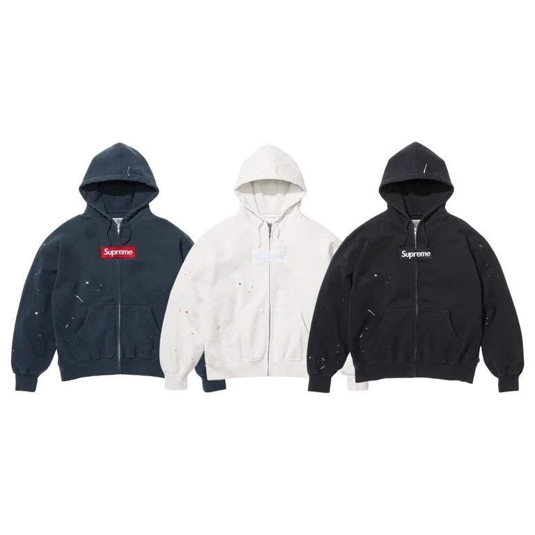 Supreme/MM6 Maison Margiela Box Logo Zip Up Hooded Sweatshirt