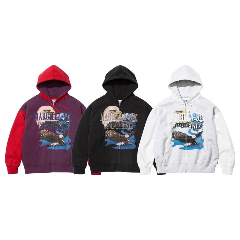 Supreme/MM6 Maison Margiela Eagle Zip Up Hooded Sweatshirt