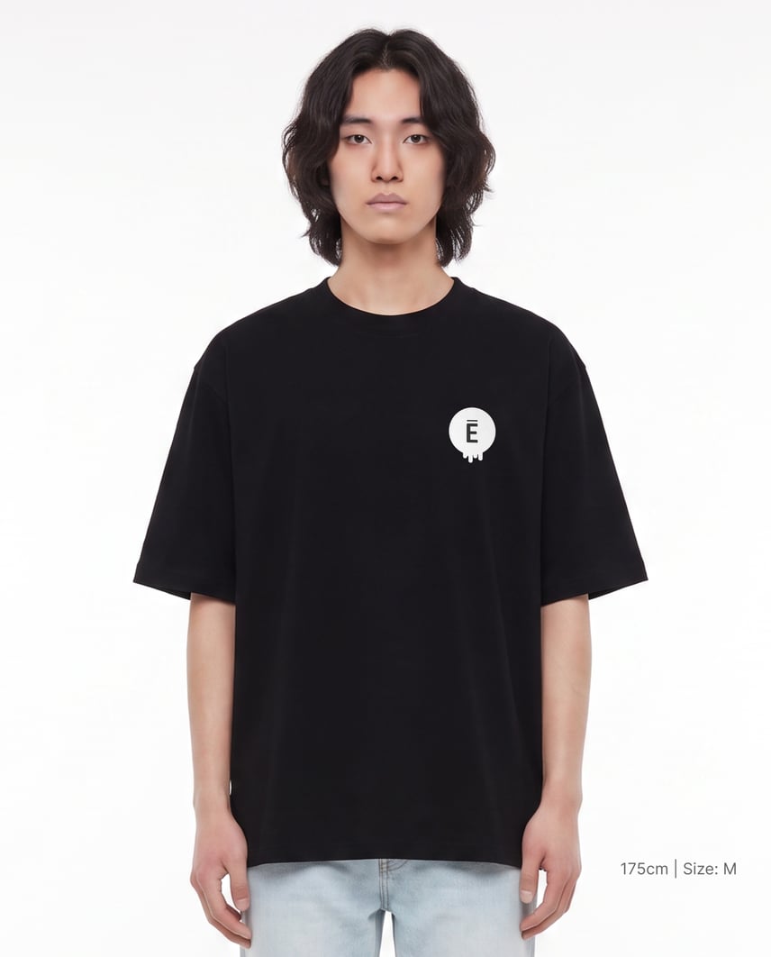 トップス ENNOY CIRCLE DRIP T-SHIRT (BLACK) ENNOY Circle Ē Drip T-Shirt トップス ENNOY CIRCLE DRIP T-SHIRT (BLACK) ENNOY Circle Ē Drip T-Shirt