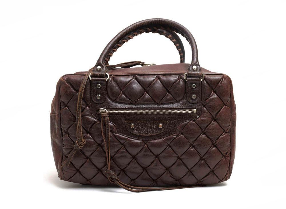 BALENCIAGA マトラッセミニボストン　茶色 BALENCIAGA マトラッセミニボストン 茶色
