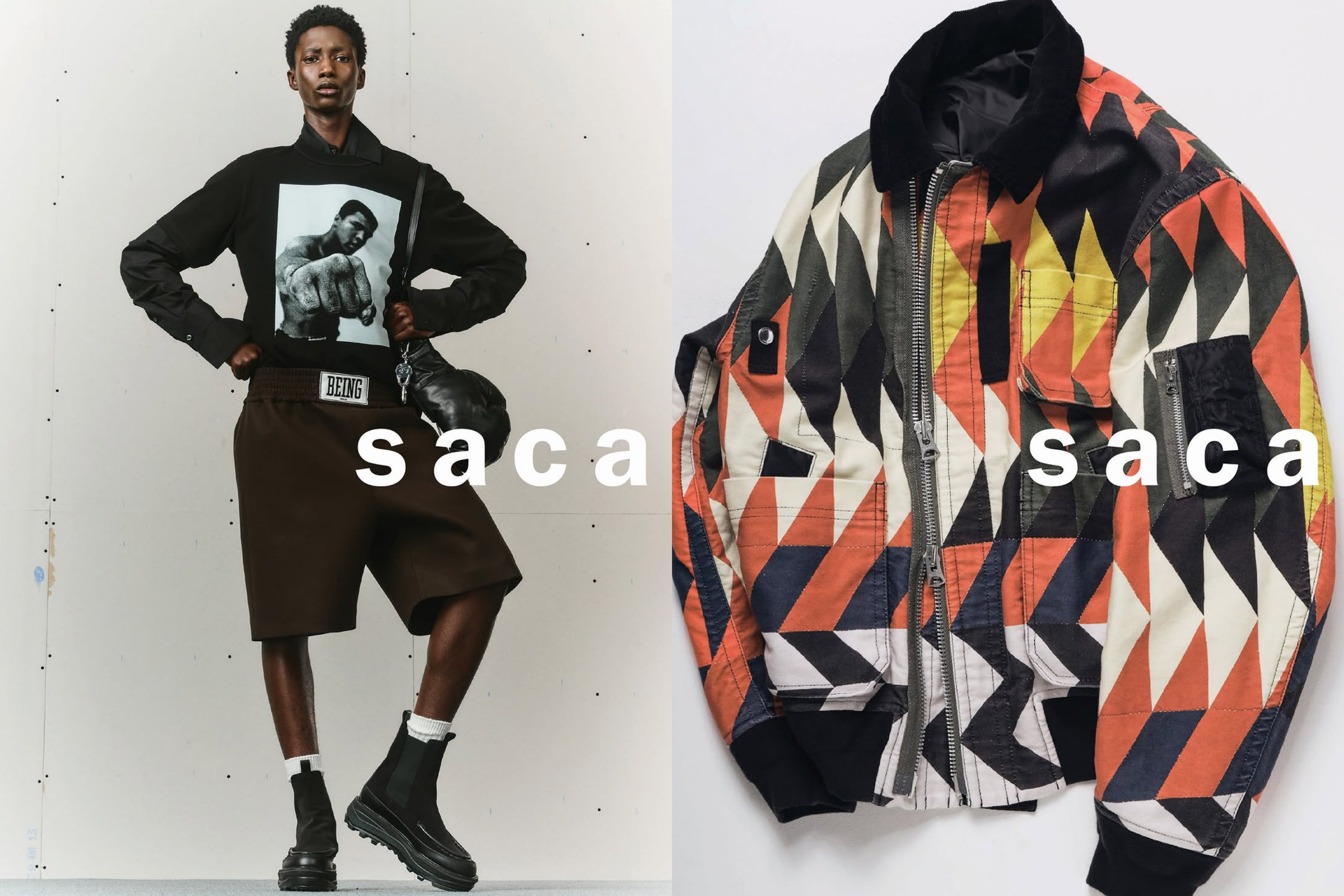 sacaiの2026AWコレクション第2弾が7/10より発売!A.P.C.コラボ第3弾や、モハメド・アリのプリントTシャツなどが登場
