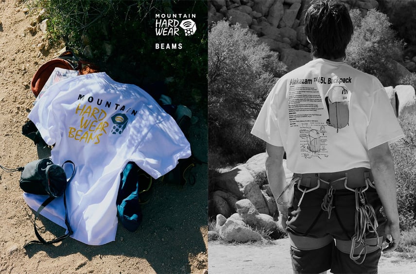 BEAMSからMountain Hardwearとの別注コレクションが4/29より発売!初の共作ロゴを冠したアニバーサリーTシャツが登場