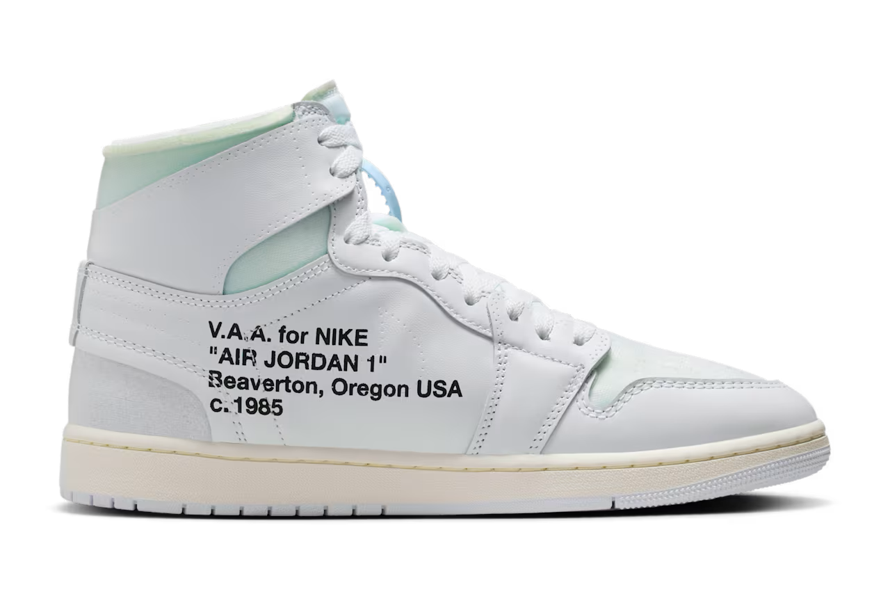 ヴァージルアブローアーカイブ (V.A.A) × ナイキ エアジョーダン1 レトロ ハイ OG アラスカ 右側面