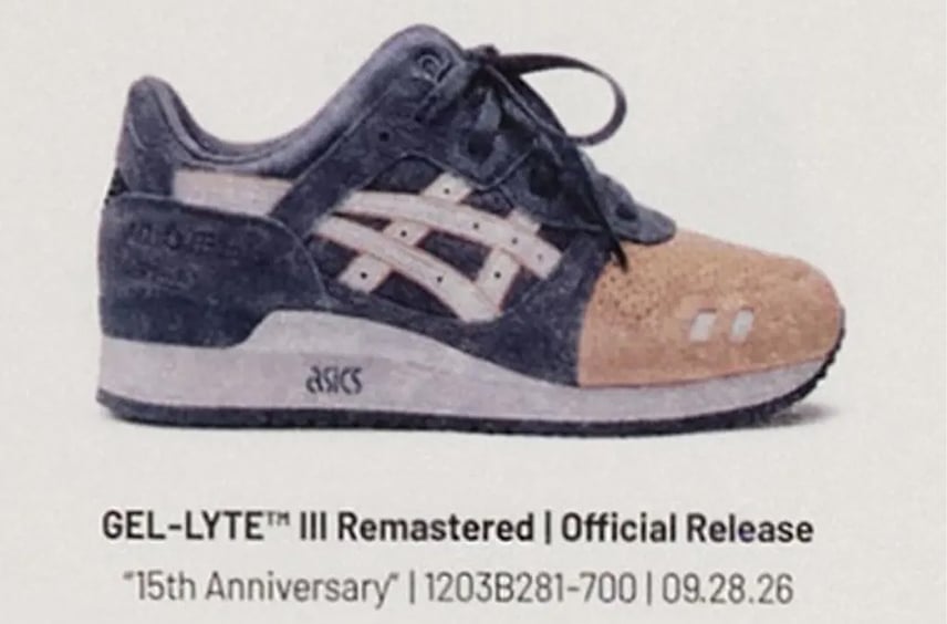 最新リーク|KITH × Asics Gel-Lyte 3 Remastered "Salmon Toe"|抽選/販売/定価情報
