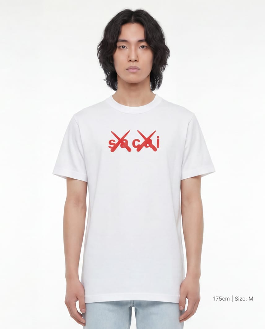 sacai KAWS Flock Print T-shrit sacai KAWS Flock Print T-shrit