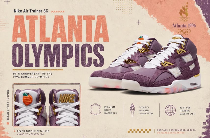 6/6発売|Nike Air Trainer SC "Atlanta"|抽選/販売/定価情報