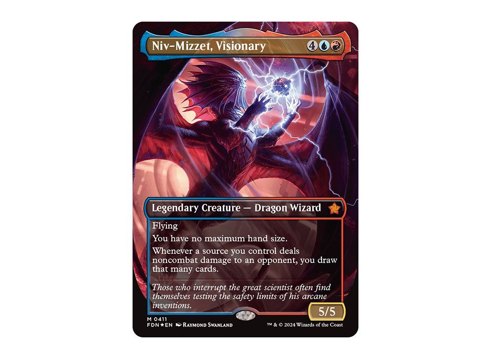 Niv-Mizzet, Visionary (FDN-482) - mythic: (Extended Art) main image 0