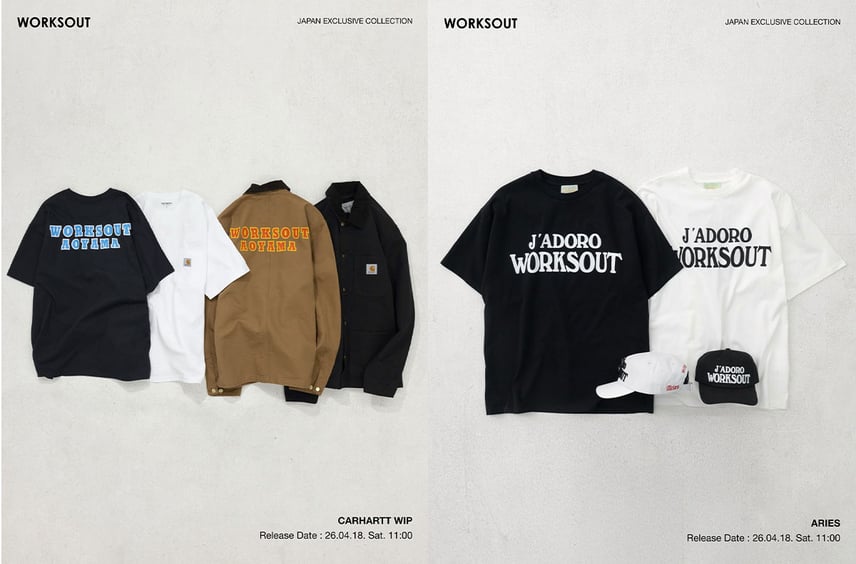 Carhartt WIP、C.E、Brain Dead etc… WORKSOUTのJapan Exclusive Collection第2弾が4/18より発売
