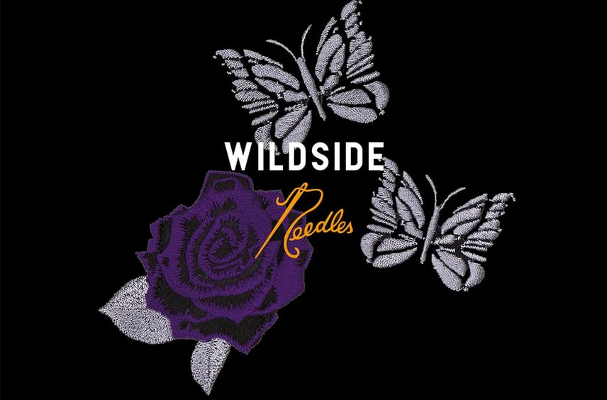 WILDSIDE × NEEDLESの最新コラボが8/26より発売!サテン生地にパピヨンと薔薇を刺繍したシャツが登場
