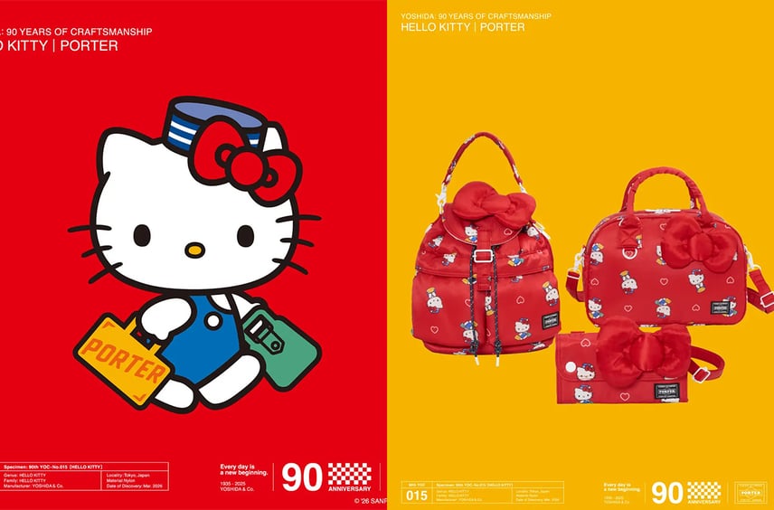 HELLO KITTYとPORTERがコラボレーション!赤いリボンが彩る全12アイテムが3/28より発売