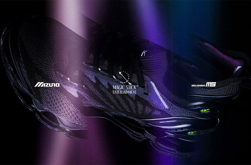 Magic Stick × mita sneakers × Mizuno Wave Prophecy LS "Black/Purple"|抽選/販売/定価情報